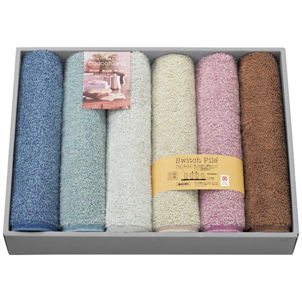 ココチエナ フェイスタオル6枚セット
