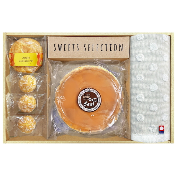 ふわふわチーズケーキ＆カスタードアップルパイ+今治タオル