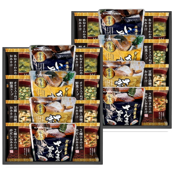 北海道産4種類の魚の煮付けとフリーズドライ詰合せ