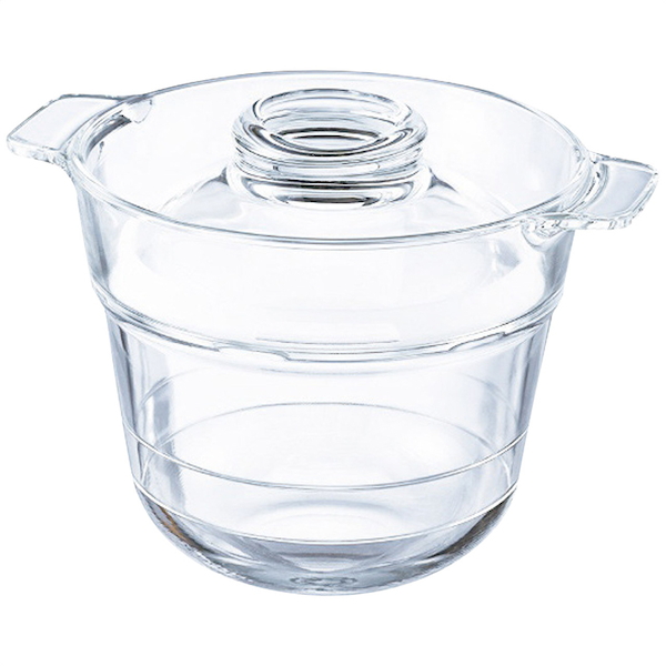 [HARIO]一膳屋 耐熱ガラス製電子レンジ用炊飯器(0.5～1合炊き)