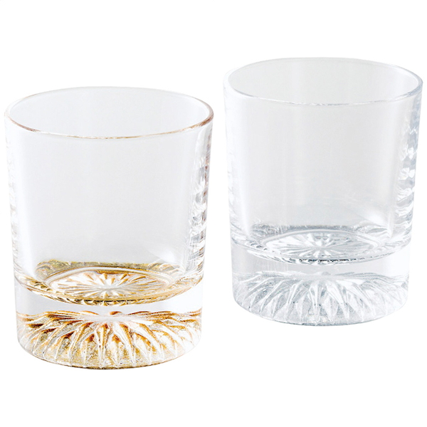 紀州塗 オールドグラスペアセット ゴールド＆シルバー