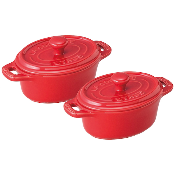 [ストウブ]セラミックオーバルペア(チェリー)