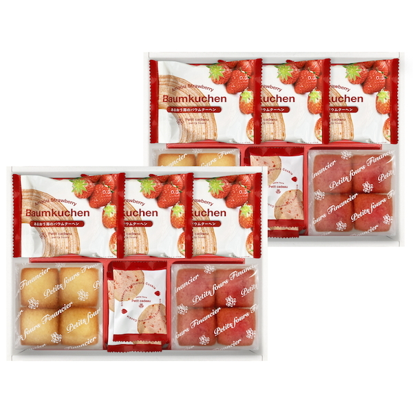 【早割対象10％OFF】あまおう苺バウムクーヘン&プチフィナンシェ ギフトボックス 通常価格:4,320円(税込)