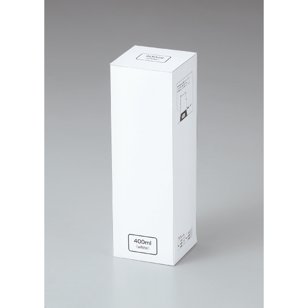 【名入れ】スリムネック真空ステンレスボトル 400ml ホワイト 100個