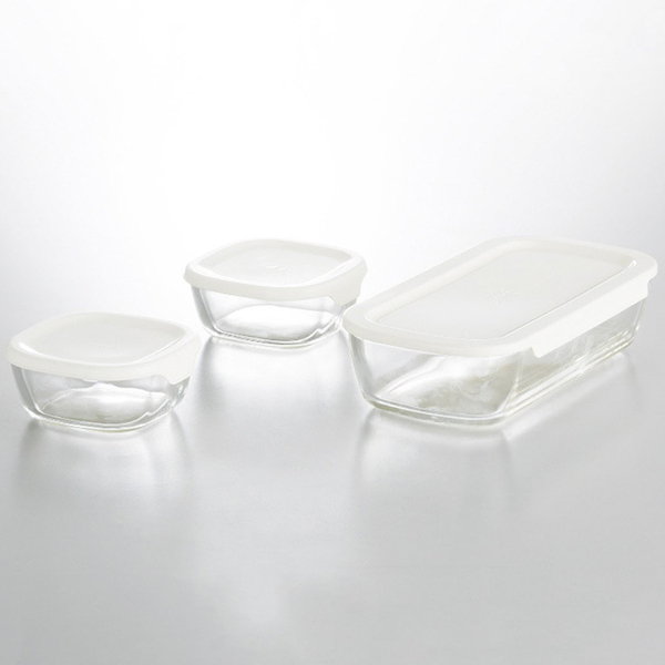 [HARIO]耐熱ガラス製保存容器Mサイズ3点セット