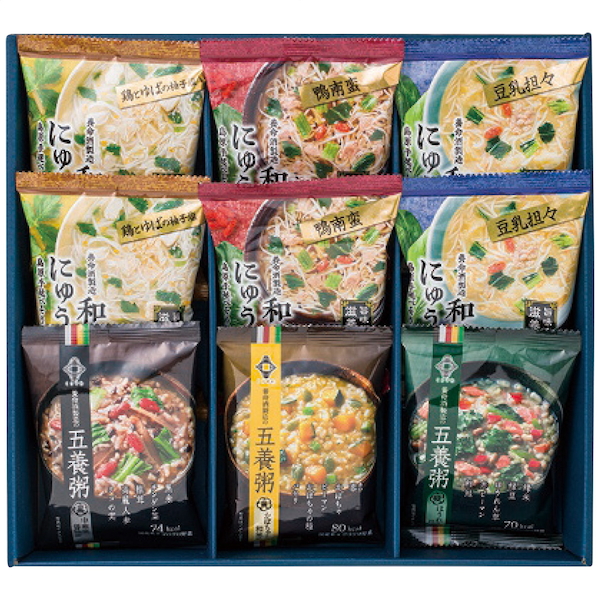 [養命酒製造]和養生にゅうめん3種と五養粥3種 9食セット